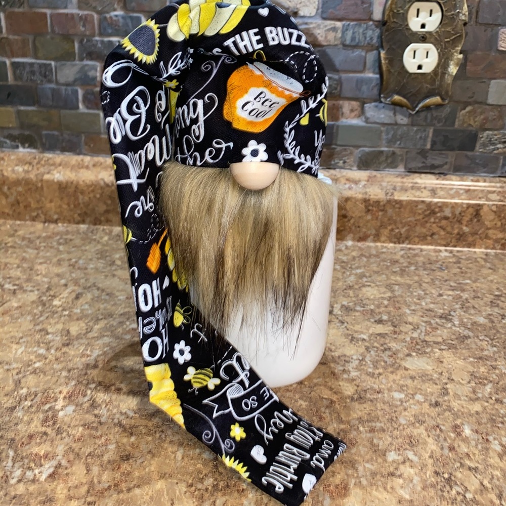 🐝 Handmade Honey Dipper Bumble Queen Bee Gnome